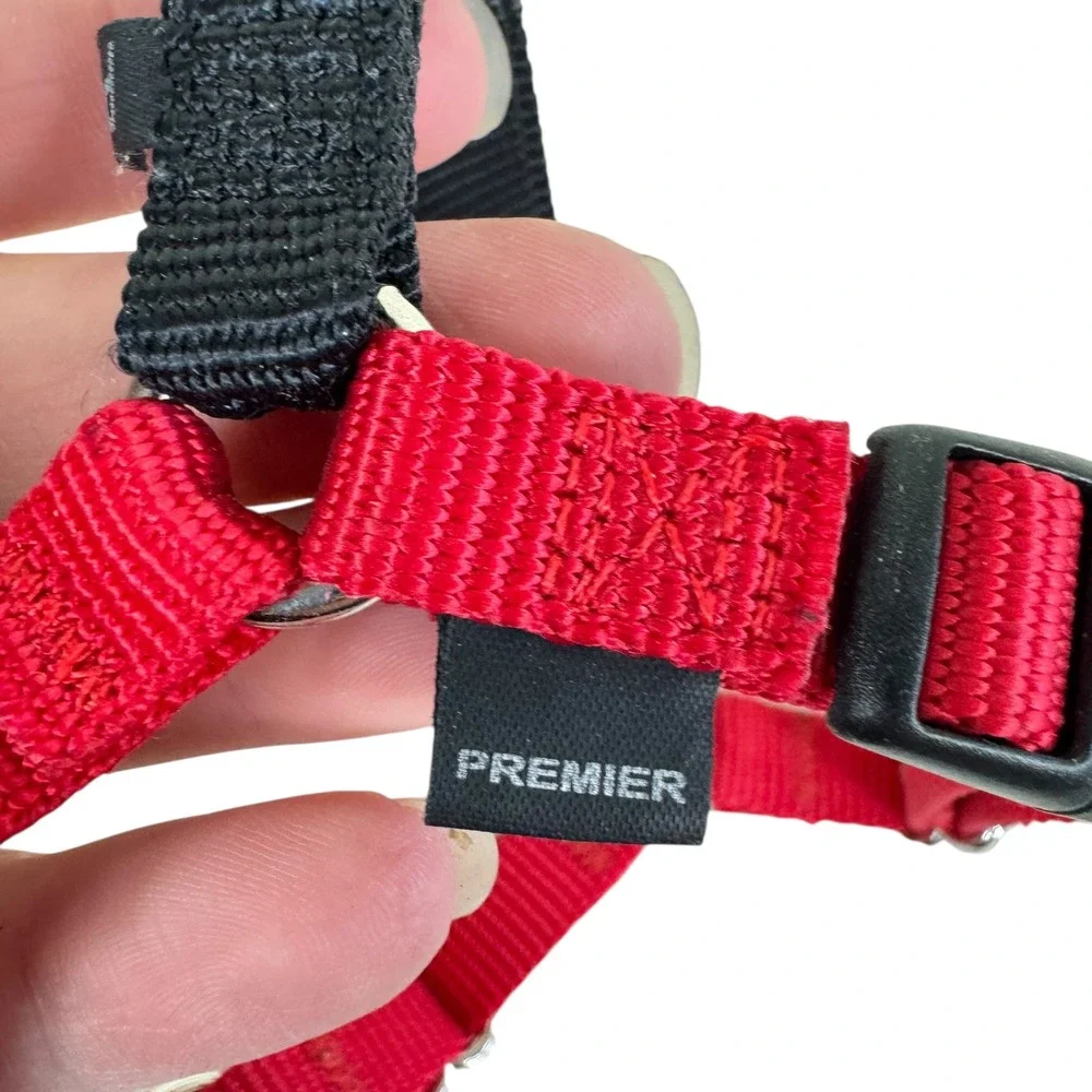 Premier Easy Walk Dog Harness Red Black Adjustable Pet Walking Size S